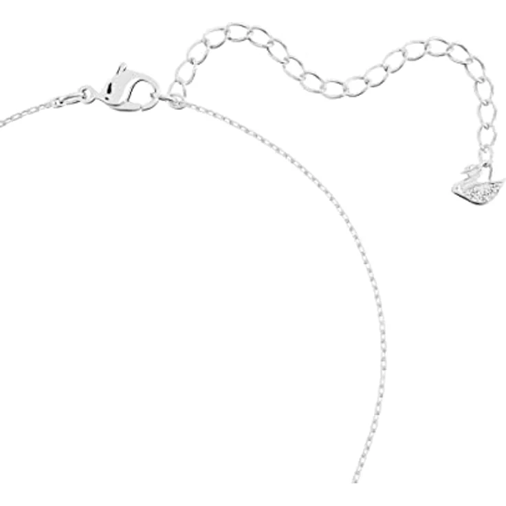 Swarovski Stilla Anhänger, Weiss, Rhodiniert, 38 cm, mit Swarovski Kristallen – Bild 2