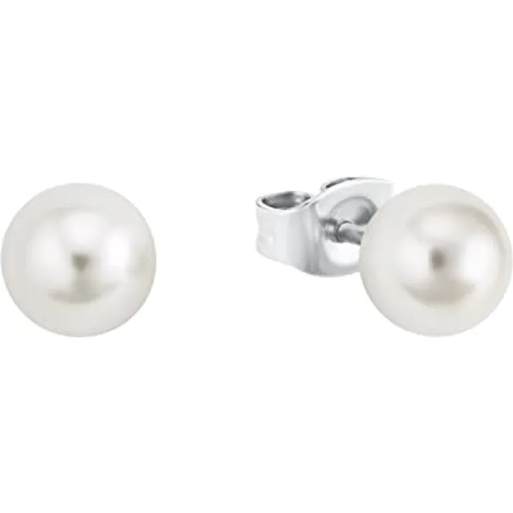 Amor Ohrstecker 925 Sterling Silber, 0,6 cm, rhodiniert, Damen Ohrschmuck in Schmuck Geschenk Box, 2026196