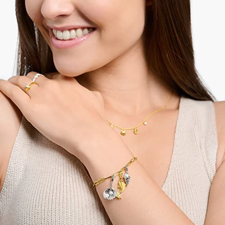 THOMAS SABO Charm-Anhänger Muschel, 925 Sterlingsilber, Karabinerhaken, Charm Club – Bild 3