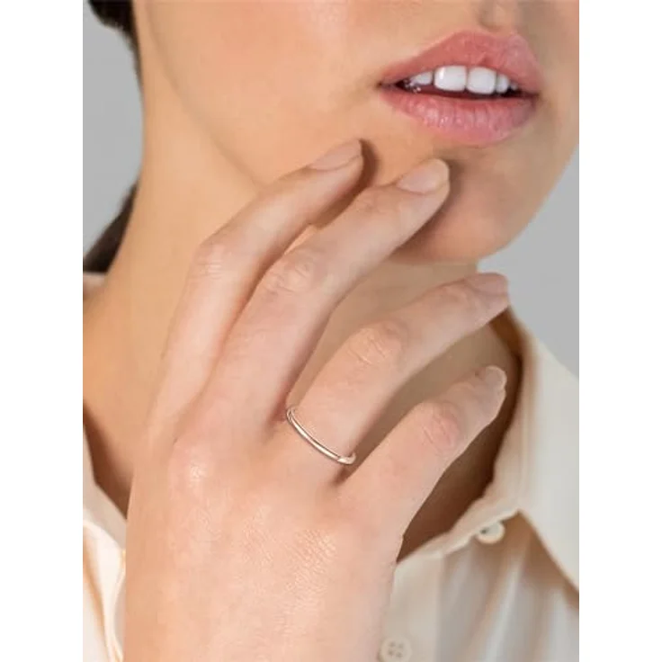 GLANZSTÜCKE MÜNCHEN Damen-Ring 925/- Sterling Silber, rosévergoldet, schmaler Stapelring, 1,4 mm – Bild 4