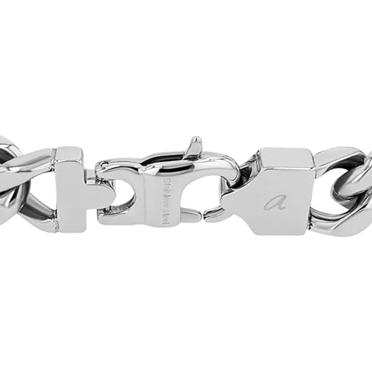 Amor Herren Armband Edelstahl, 22 cm, Silber mit Karabinerverschluss, in Schmuck Geschenk Box, 9418190 – Bild 3