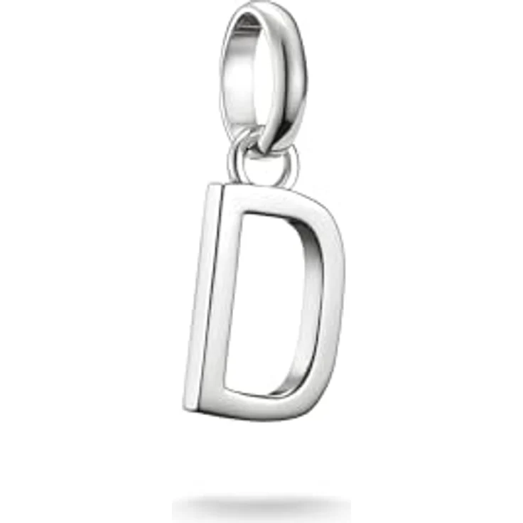 Thomas Sabo Charm Club Connect Charm-Anhänger Buchstabe D aus recyceltem 925 Silber mit filigraner Öse, CC1210-001-21 – Bild 1