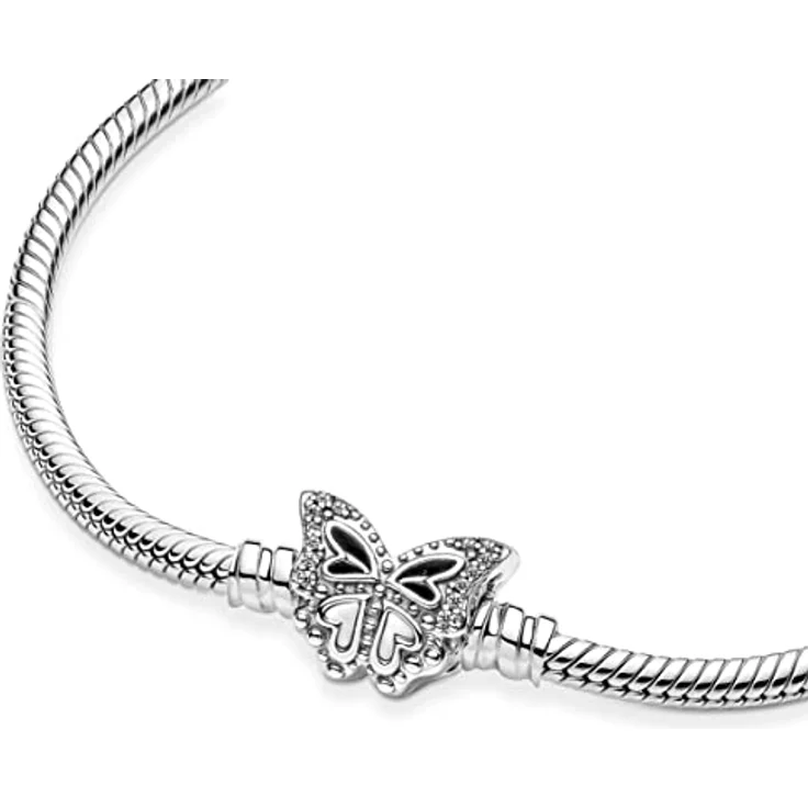PANDORA MOMENTS Armband "Schmetterling", Silber mit Cubic Zirkonia, 20 cm, für bis zu 18 Charms – Bild 4