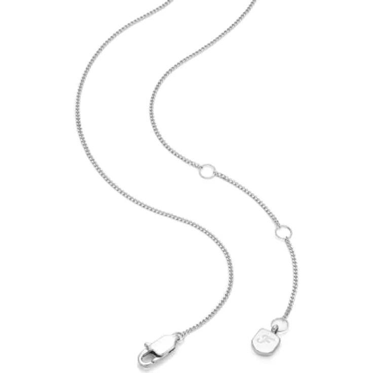 FOSSIL Damen Edelstahl Fünfeck-Anhänger-Halskette, poliert mit Karabinerverschluss, silberfarben, 40.6 cm Länge – Bild 5