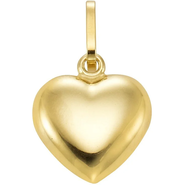 Firetti Kettenanhänger Herz aus Gold 333, Halsschmuck für Damen und Herren, Geschenkidee