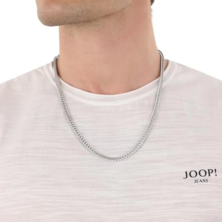 Joop! Herren-Halskette aus Edelstahl, 60 cm, Silbern, in Schmuck Geschenk Box – Bild 2