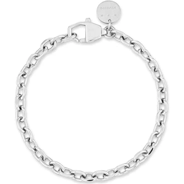 Copenhagen STUDIOS Basic Chunky Bracelet, silbernes Armband aus poliertem Edelstahl, wasserfest, hautfreundlich, verstellbare Größe bis 21 cm – Bild 1