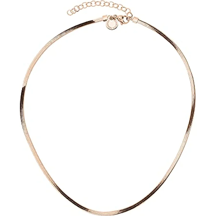LIEBESKIND Dünner Choker Sleek Chain, Edelstahl IP Roségold, 39 cm mit Karabinerverschluss – Bild 2