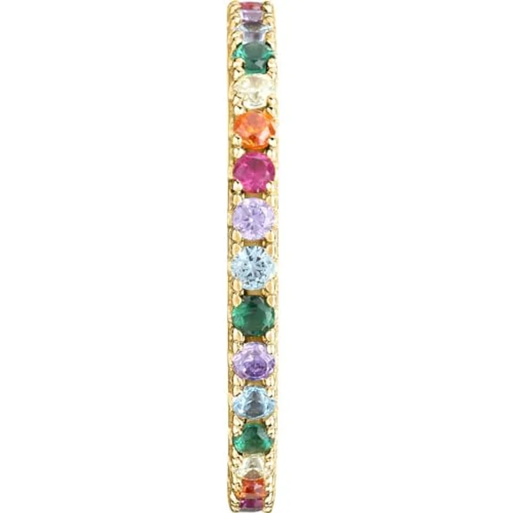 CHRIST Ring 88842014, Memoire-Ring 2.0 aus vergoldetem 925er Silber mit bunten Zirkonia – Bild 2