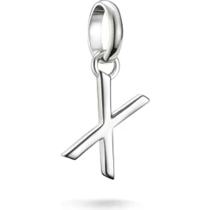 Thomas Sabo Charm Club Connect Charm-Anhänger Buchstabe X, recyceltes 925 Silber mit filigraner Öse, vielseitig kombinierbar – Bild 1