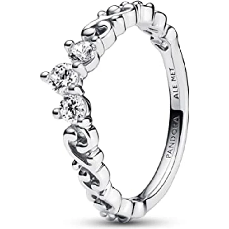 Pandora 192232C01, Damen Silberring aus 925 Sterlingsilber mit Tiara-Design und Zirkonia, Größe 54 (17,2 mm) – Bild 1