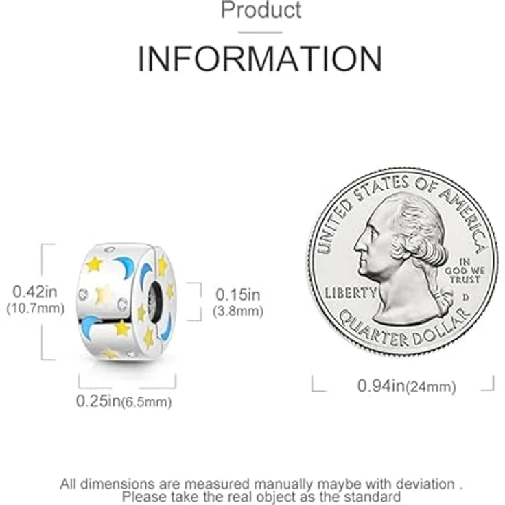 TINSLO Charm Anhänger Damen 925 Sterling Silber mit Zirkonia-Steinen, kompatibel mit Pandora Armbändern und Halsketten – Bild 4
