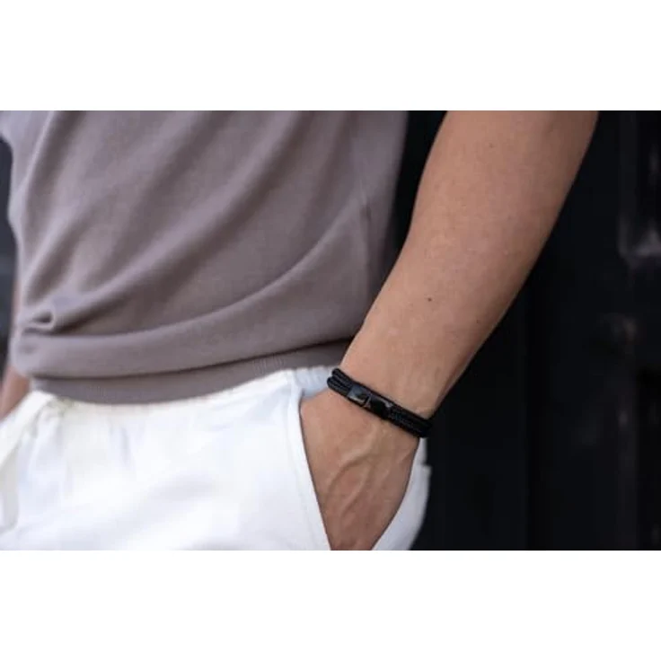 Galeara Noa Segeltau Armband Geflochten mit Magnetverschluss, schwarz, Damen-Armband, verschiedene Größen erhältlich – Bild 2