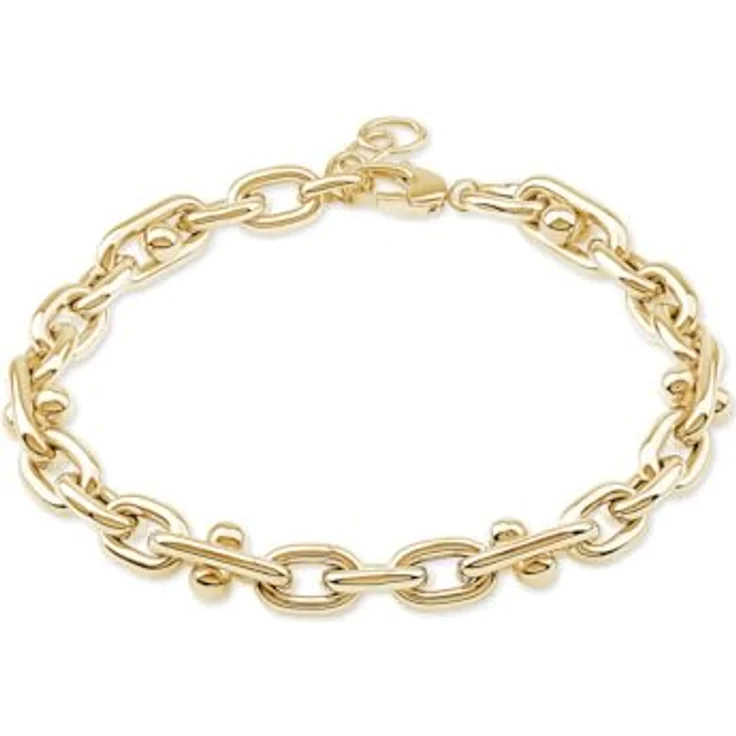 CHRIST Armband 88807081, chunky Gliederkette aus 585er Gelbgold mit Karabinerverschluss und Verlängerungskettchen – Bild 1