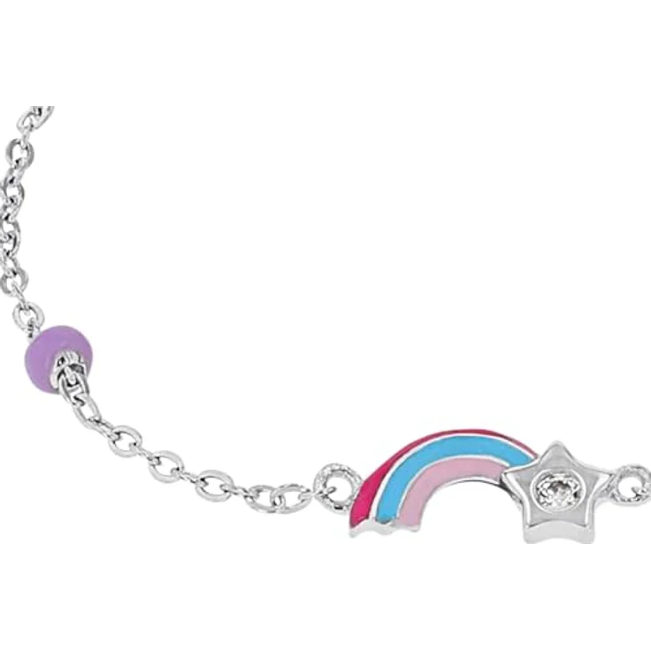 Prinzessin Lillifee Armband Sternschnuppe, 925 Sterling Silber mit Zirkonia, verstellbare Länge 12+2 cm, filigrane Optik – Bild 4