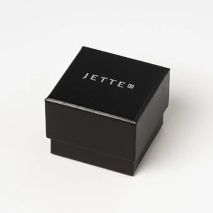 JETTE Damen-Ohrstecker 925er Silber rhodiniert, 38 Zirkonia, Durchmesser 8 mm, One Size, Geschenkbox – Bild 5