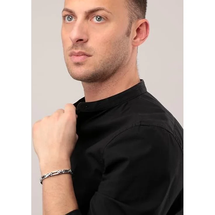 Morellato Herrenarmband, Cross Kollektion, Edelstahl, 21 cm, Clipverschluss, Metropolitan Stil, inkl. 2 Jahre Garantie – Bild 4