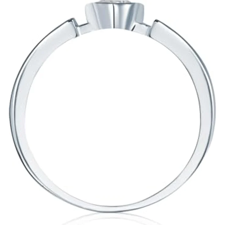 Rafaela Donata Damenring 925/- Sterling Silber, rhodiniert, mit weißem Zirkonia Herz, Schmuckstück in hochwertiger Geschenkbox – Bild 2