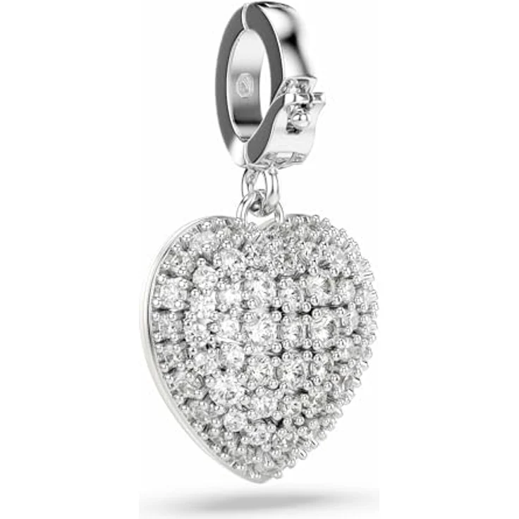 Swarovski Idyllia Charm, Herz in Weiß mit perlfarbener Beschichtung und Swarovski Zirconia, rhodiniert – Bild 5