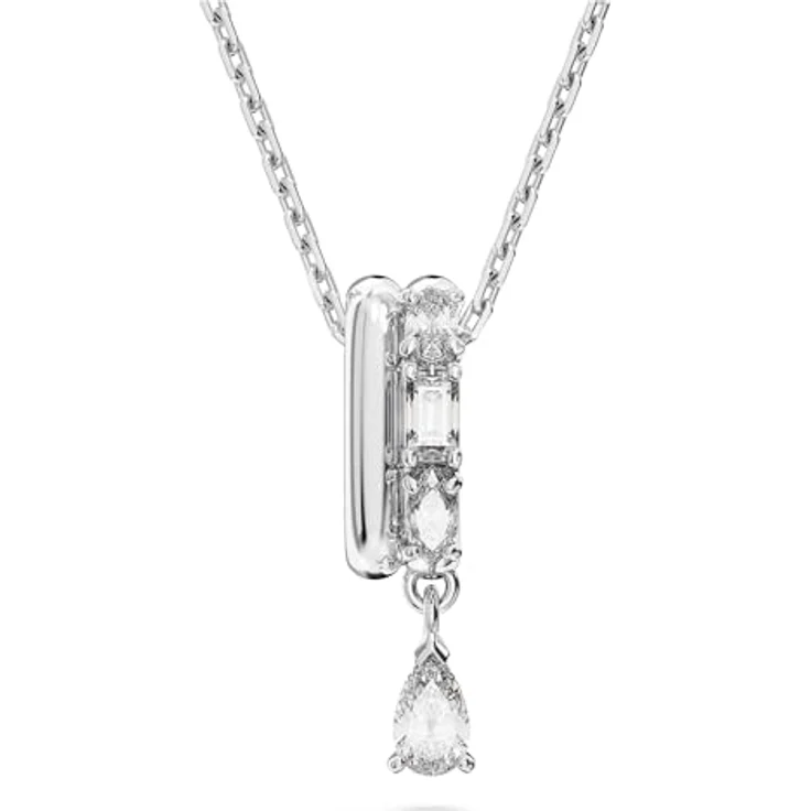 Swarovski Dancing Swan Halskette, Rhodiniert, 38-43 cm, Eleganter Imber-Anhänger mit strahlenden Kristallen – Bild 1
