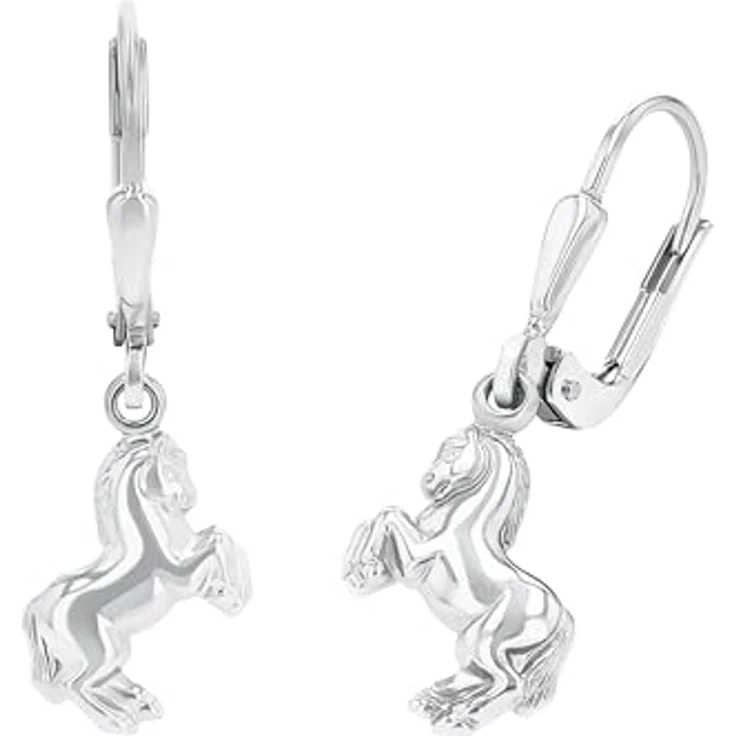Amor Ohrhänger Pferd, 925er Sterling Silber, 2,6 cm, Geschenkbox – Bild 1