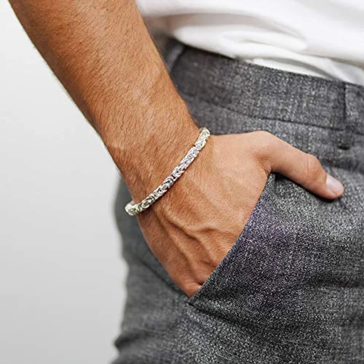 trendor Königskette Armband aus Sterlingsilber 925, 4,7 mm breit, 19 cm, Herren-Schmuck – Bild 4