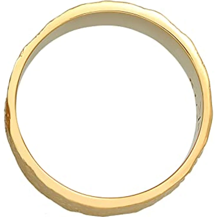 Kuzzoi Herrenring Bandring aus 925 Sterling Silber vergoldet, 9 mm, rustikale Struktur, Ringgröße 60 – 66 – Bild 3