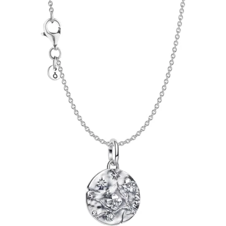 PANDORA Damen-Kette Silber 925, Geschenkset mit Kirschblüten-Anhänger und Zirkonia, verstellbare Rundankerkette 38-45 cm, edle Geschenkidee 21015 – Bild 1