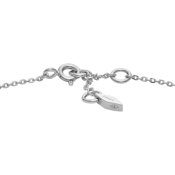 Fossil Damen-Gliederarmband Infinity, Sterlingsilber poliert mit Karabinerverschluss, Silber – Bild 3