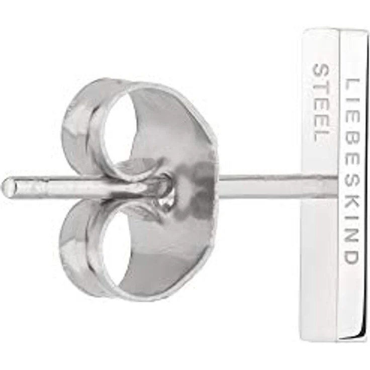 Liebeskind Berlin Ohrstecker aus Edelstahl, Silber, 1 cm, Steckverschluss, zeitloses Design – Bild 2
