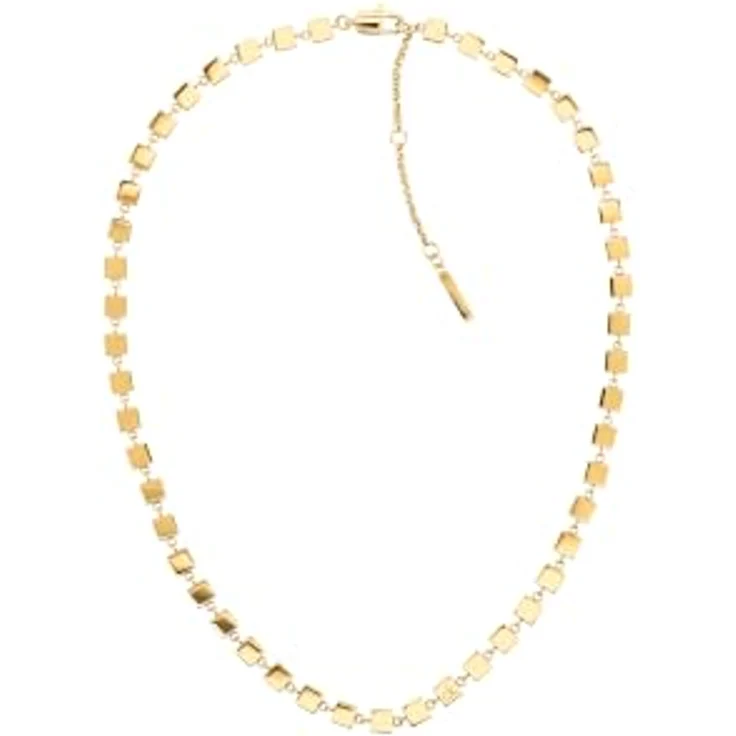 Calvin Klein Damen-Halskette, verstellbar in Goldoptik mit eleganter geometrischer Form – Bild 1