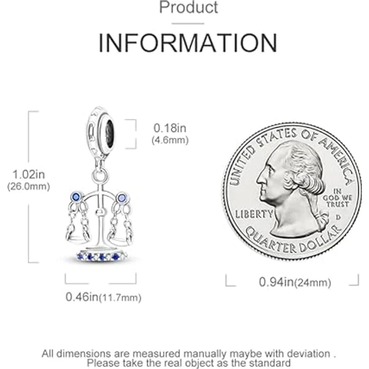 TINSLO Charm Anhänger 925 Sterling Silber mit Zirkonia-Steinen, passend für Pandora Armbänder und Halsketten, kompatibel mit europäischen Armbändern für Damen und Mädchen – Bild 5