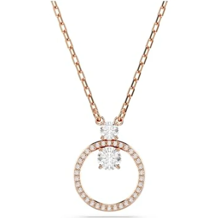 Swarovski Constella Anhänger, Rundschliff, Weiß, Roségold-Legierungsschicht mit Swarovski Zirconia – Bild 1