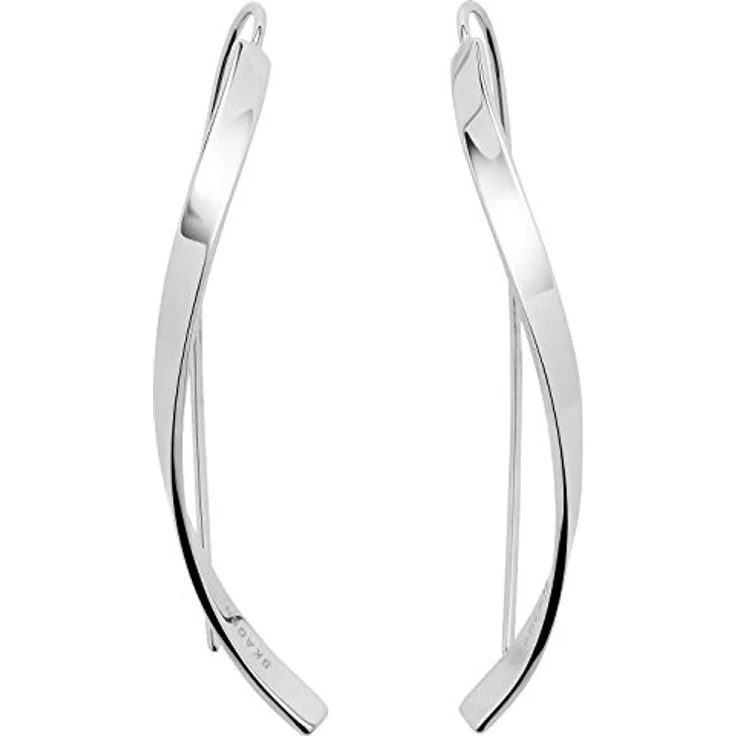 Skagen Damen Edelstahl Ohrringe mit Ohrbügelverschluss, silber, Tropfenlänge 50mm, poliertes Finish – Bild 1
