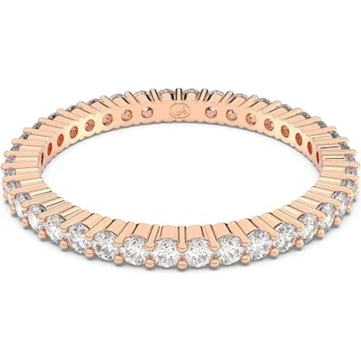 Swarovski Matrix Vittore Ring, Weißer und Rosé Vergoldeter Damenring mit Swarovski Kristallen – Bild 1