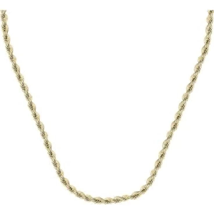 CHRIST Damen-Halskette 585er Gelbgold, edle Kordelkette mit Karabinerverschluss, One Size