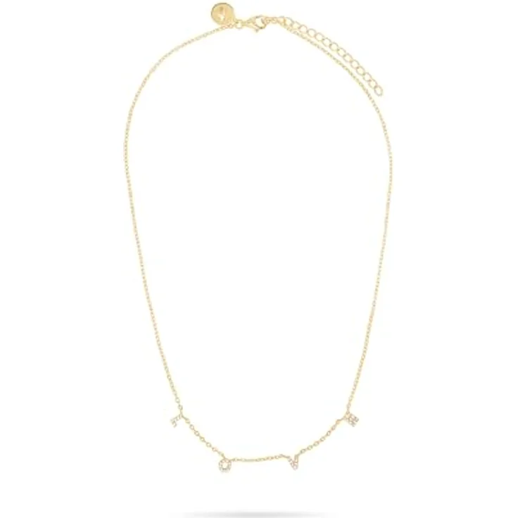 Tamaris Damen Halskette TJ-0699-N-45, 925 Silber IP Gold mit Zirkoniasteinen und "LOVE" Schrift, 45 cm – Bild 2