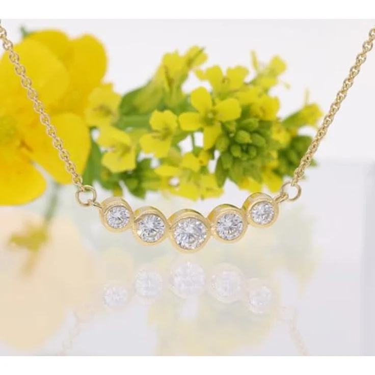 GLIZZ Damen-Halskette Gold 333/8K Zirkonia-Collier, 45 cm Rundankerkette mit Karabiner-Verschluss, edle Geschenkverpackung – Bild 3