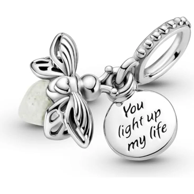 PANDORA Damenarmband Silber Geschenk-Set, Starter-Set mit Glühwürmchen- und Gänseblümchen-Charm, 21 cm, 925 Sterlingsilber – Bild 3