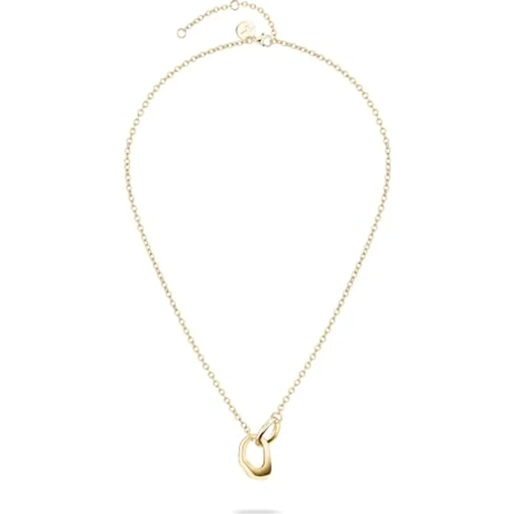 Tamaris Halskette TJ-0616-N-45, Edelstahl IP Gold, 45 cm mit organischen Anhängern, Karabinerverschluss – Bild 2
