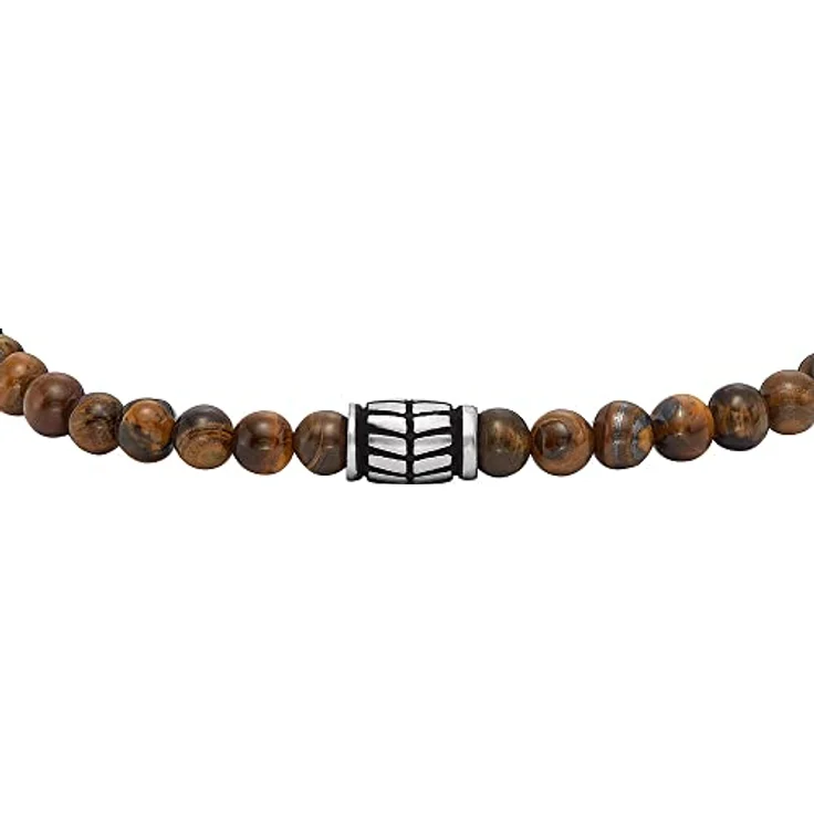 Fossil JF04413040, Herren Armband aus poliertem Edelstahl, silber, Länge 250mm, Breite 4mm, Schiebereglerverschluss – Bild 2