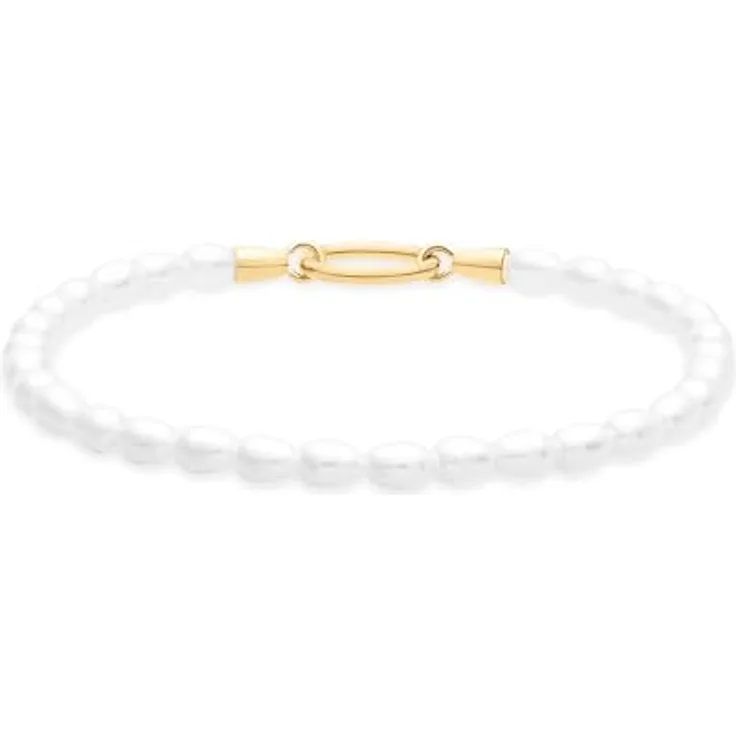 Tamaris Bracelet, elegantes Armband aus poliertem Edelstahl IP Gold, verstellbar bis 18 cm, wasserfest & hautfreundlich