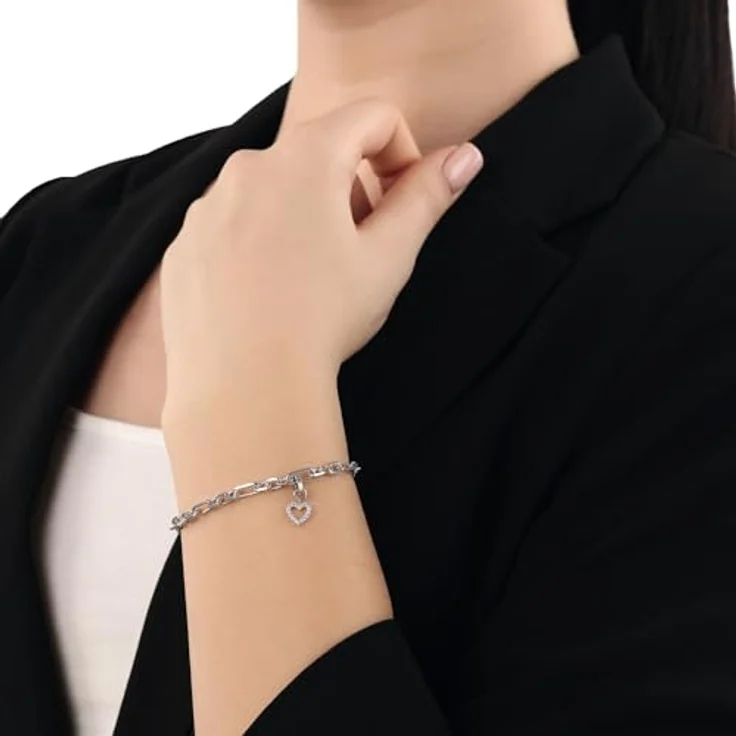 Amor Charmarmband 925 Sterling Silber, Damen Armschmuck, Längenverstellbar 16+4 cm, mit Schmuck Geschenk Box – Bild 5