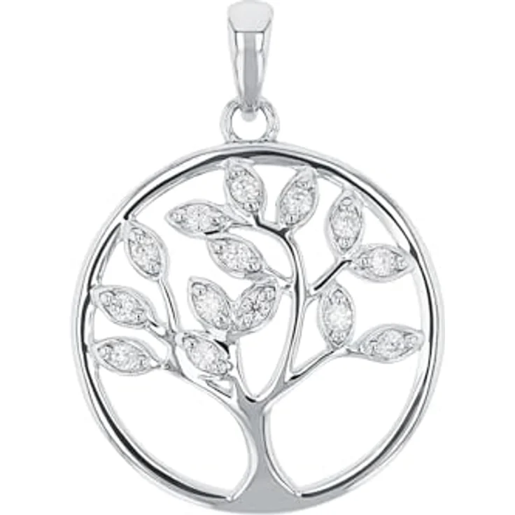 Amor Lebensbaum Motivanhänger, 925 Sterling Silber Unisex mit Geschenkbox – Bild 1