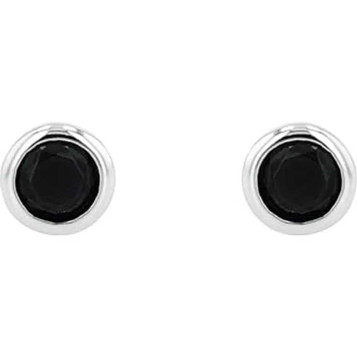 Amor Ohrstecker 925 Sterling Silber, Damen Ohrschmuck mit 2 Zirkonia, 0,5 cm, Silber, in Schmuck Geschenkbox – Bild 4