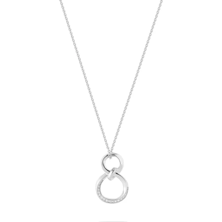 JETTE Damen-Kette 925er Silber, recycelter Zirkonia, One Size, Silber, 32029956 – Bild 1
