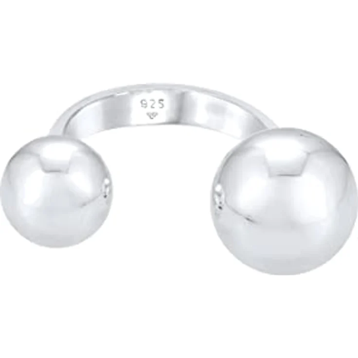 Elli Fingerring Statement Kugeln, 925er Silber, verstellbar von Größe 52-58 – Bild 2