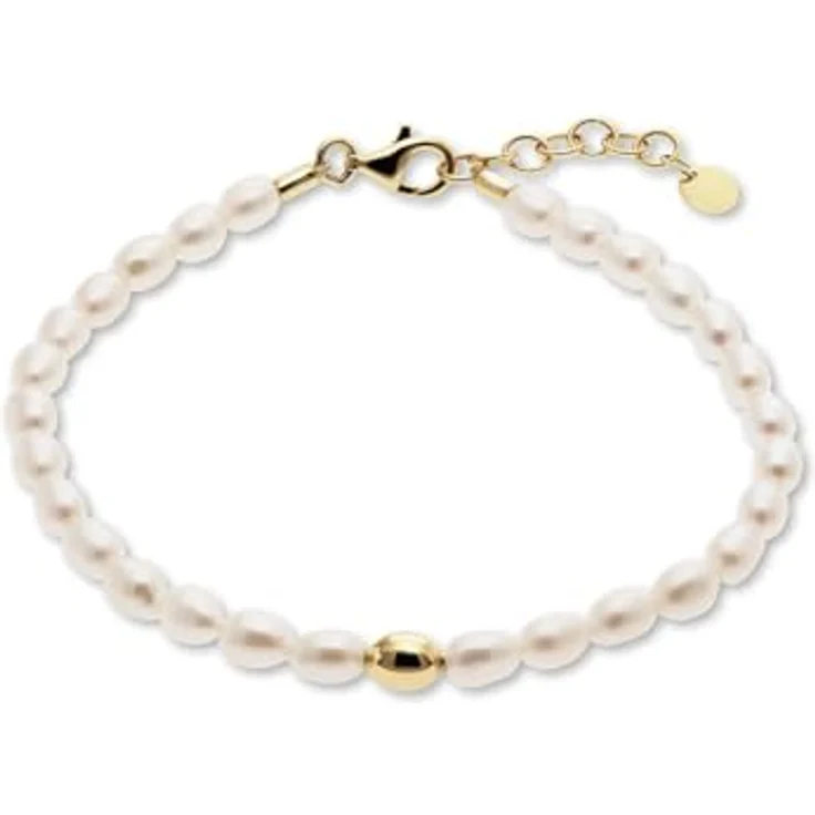 CHRIST Damen-Armband 585er Gelbgold mit Süßwasserperle, One Size – Bild 1