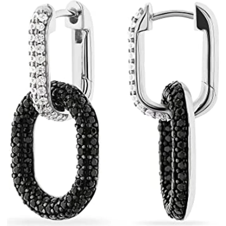 JETTE Damen-Creolen 925er Silber mit 48 Zirkonia, 2,5 cm Länge, elegant verpackt – Bild 3