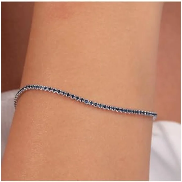 CHRIST Damen-Armband 925er Silber, recycelte Zirkonia, One Size, Blau – Bild 5